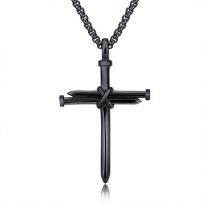 Three Nail Cross necklace