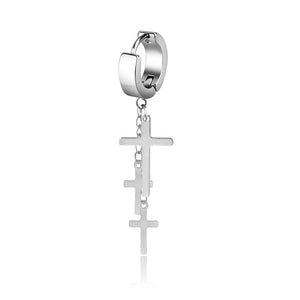 Triple Cross Dangle Earrings