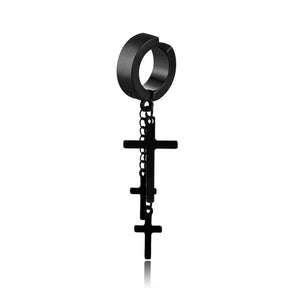 Triple Cross Dangle Earrings
