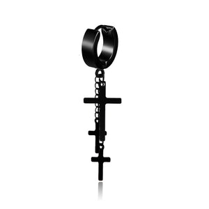 Triple Cross Dangle Earrings