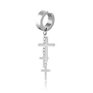 Triple Cross Dangle Earrings