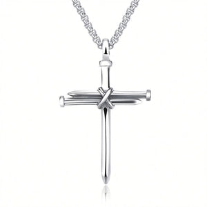 Three Nail Cross necklace