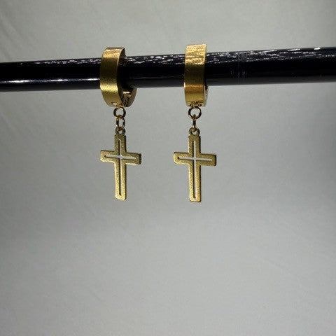 Hollow Cross Earrings