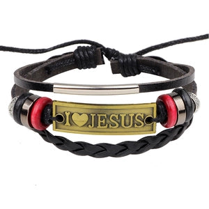 Multi Layer Leather Tri Band Bracelet