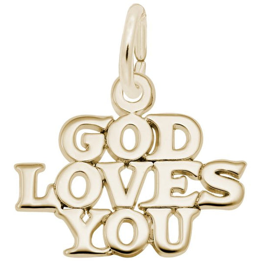 God Loves You Charm Pendant