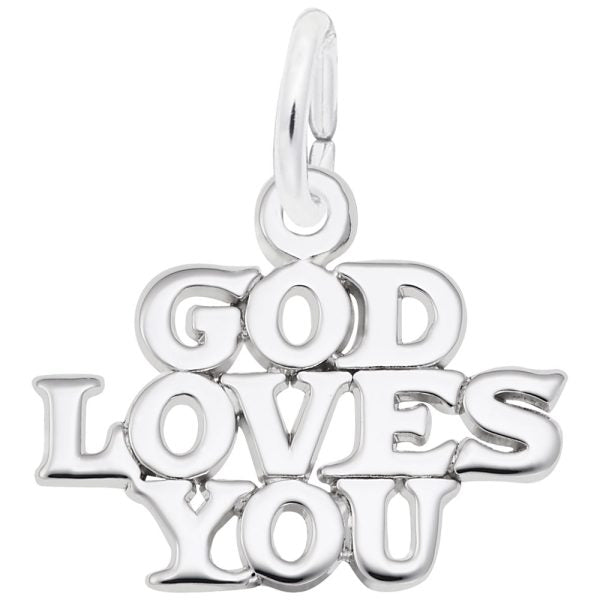 God Loves You Charm Pendant