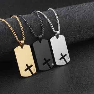 Faith Dog Tag Necklace
