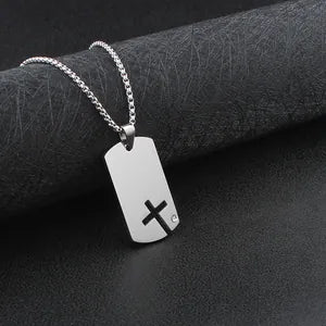 Faith Dog Tag Necklace