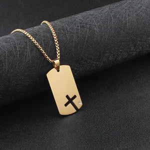 Faith Dog Tag Necklace