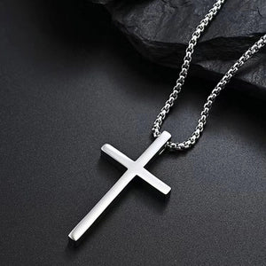 Titanium Silver Smooth Cross