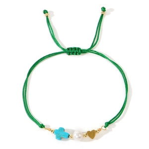 Love Peace and Joy Handmade Woven Bracelet
