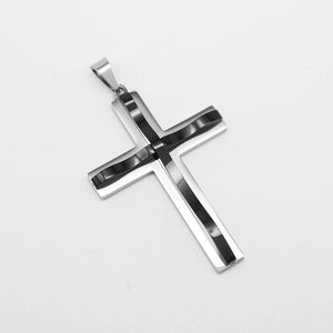 Wavy Cross Pendant Necklace