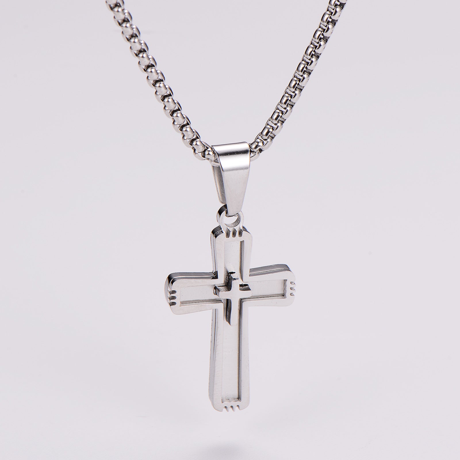 Reversible Double cross pendant
