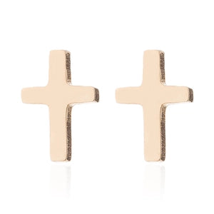 Tiny Cross Earrings