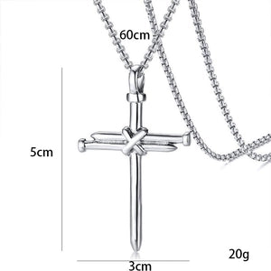 Three Nail Cross necklace