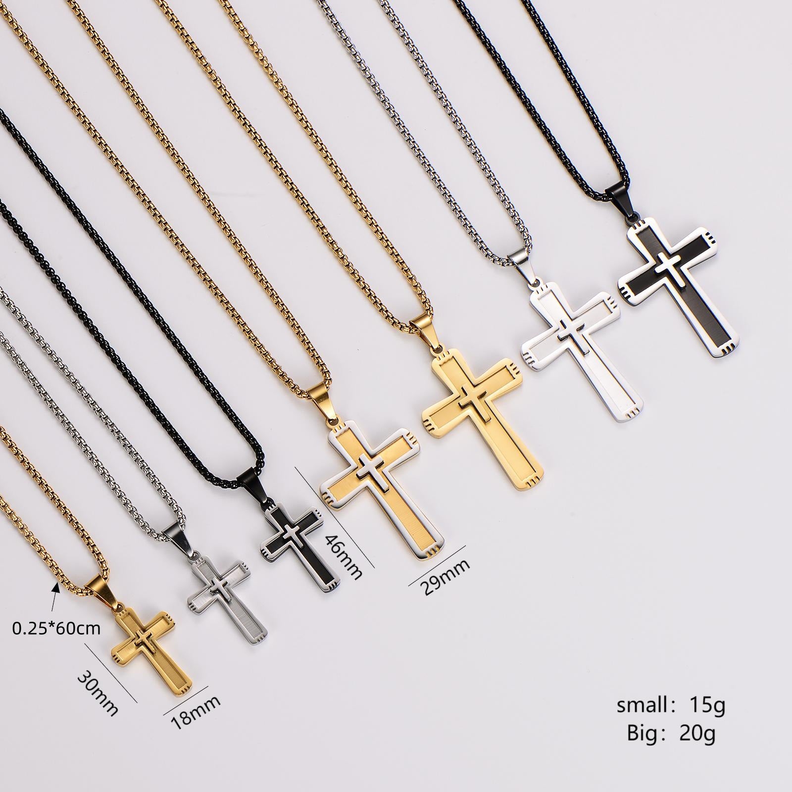 Reversible Double cross pendant