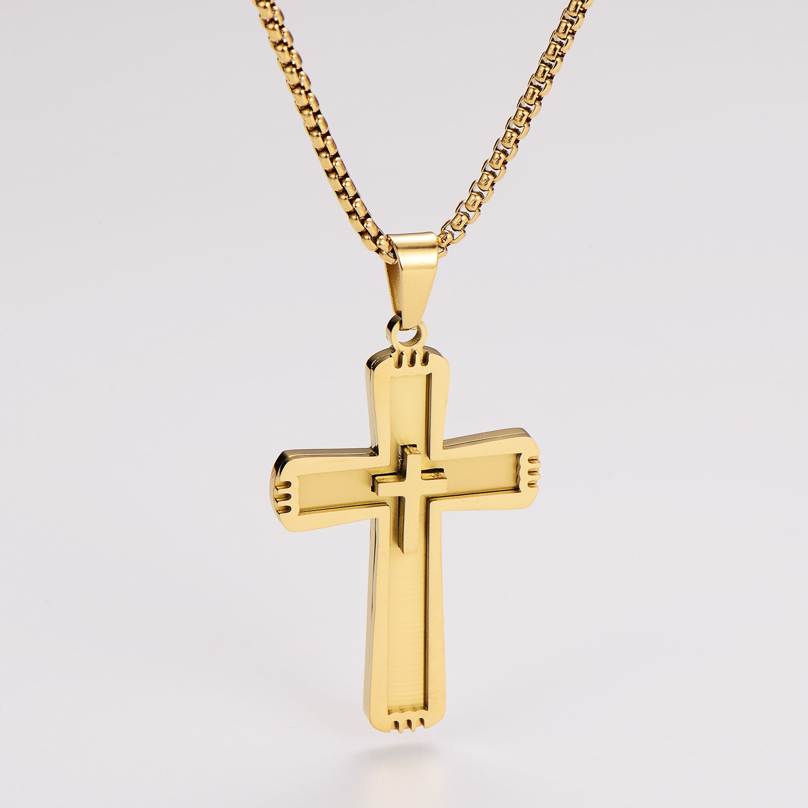 Reversible Double cross pendant