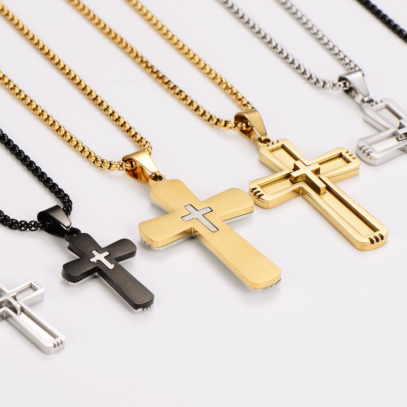 Reversible Double cross pendant