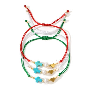 Love Peace and Joy Handmade Woven Bracelet