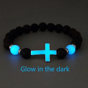 Luminous Cross Beaded Bracelet