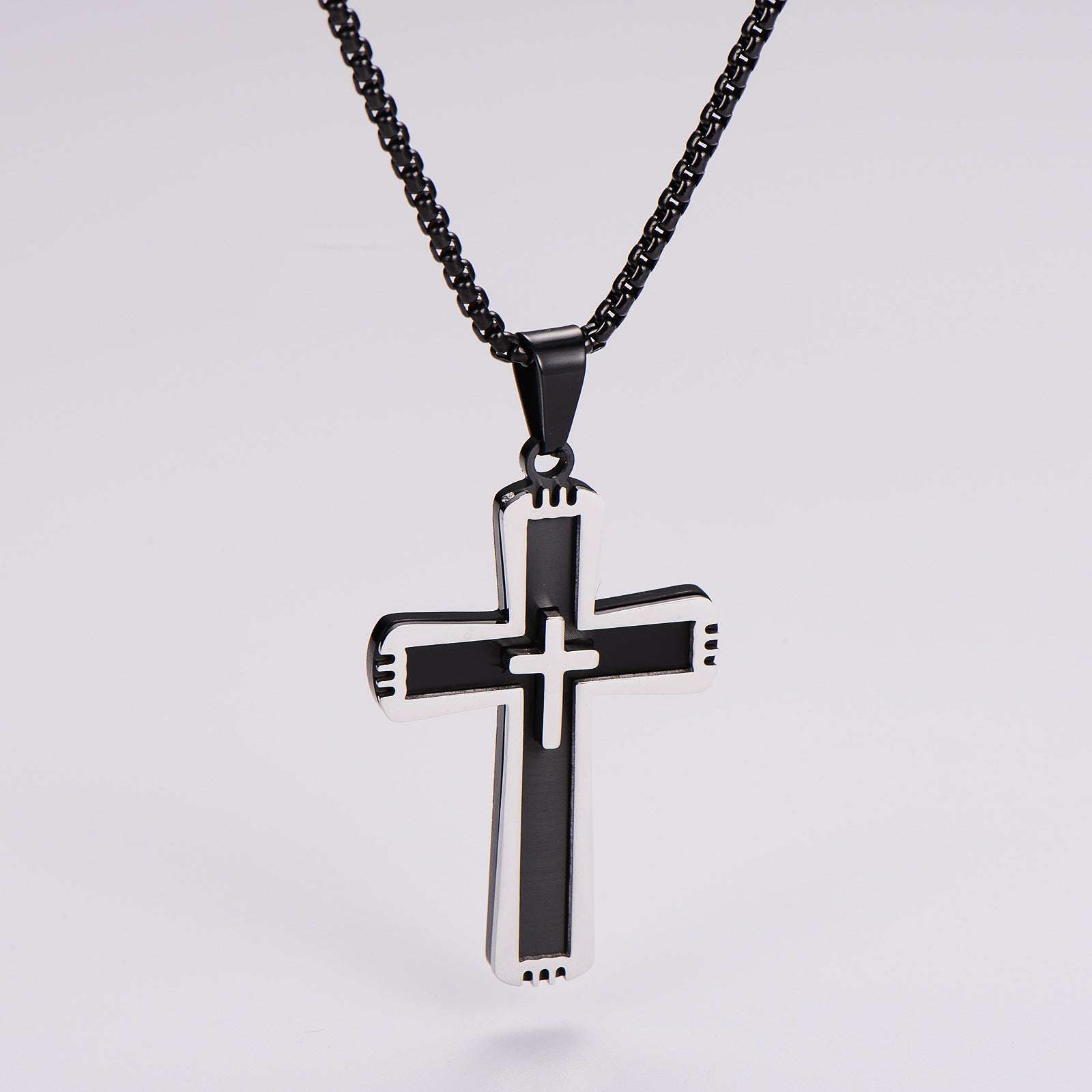 Reversible Double cross pendant