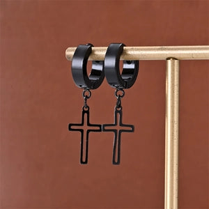 Hollow Cross Earrings