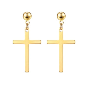 Simple Cross Earrings