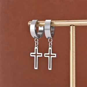 Hollow Cross Earrings