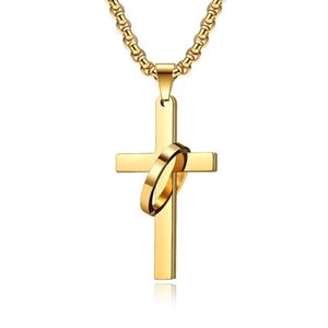 Cross With Ring necklace