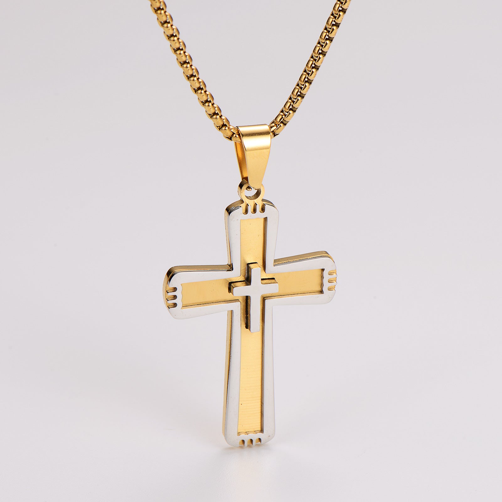Reversible Double cross pendant