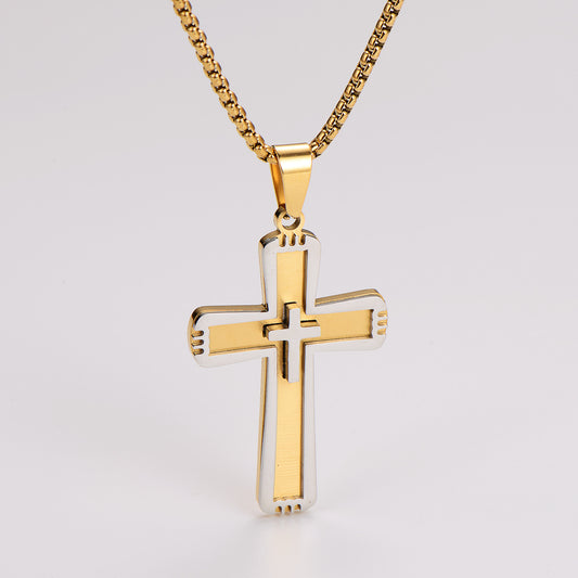 Reversible Double cross pendant