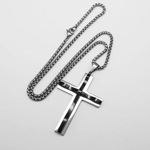 Wavy Cross Pendant Necklace