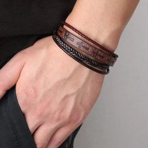 Quad Leather Bracelet
