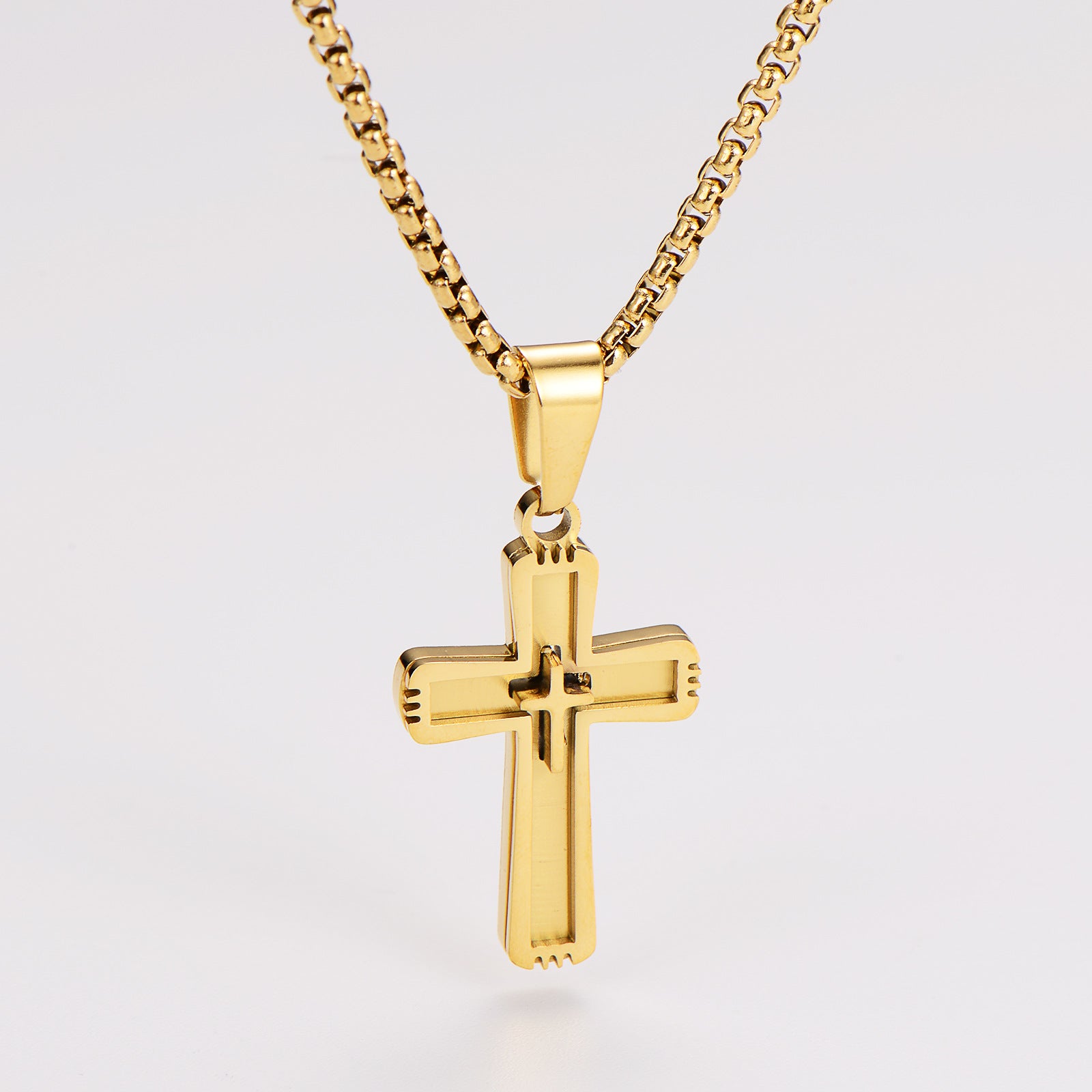 Reversible Double cross pendant