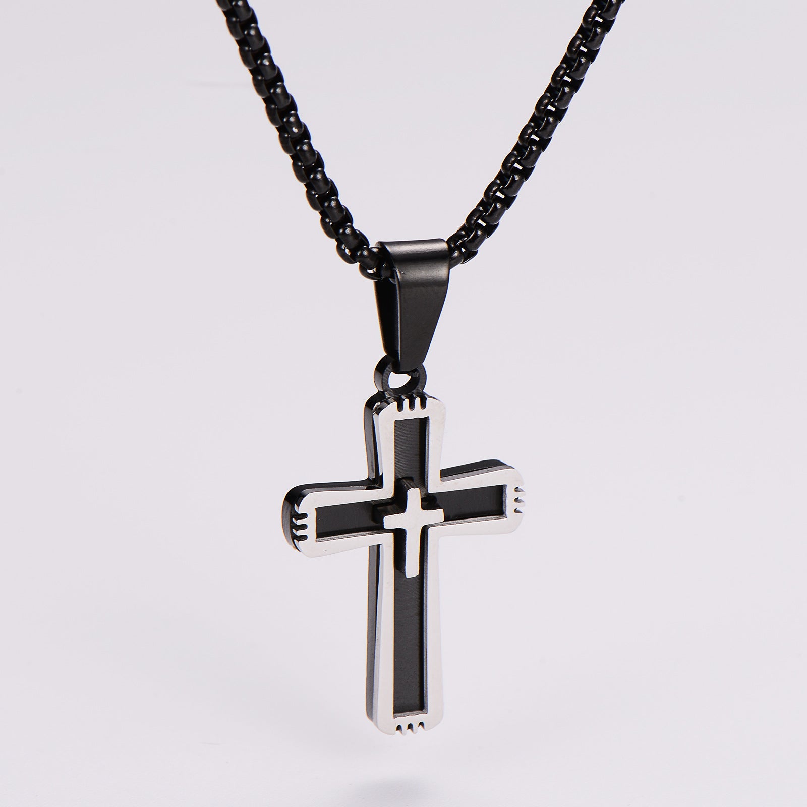 Reversible Double cross pendant