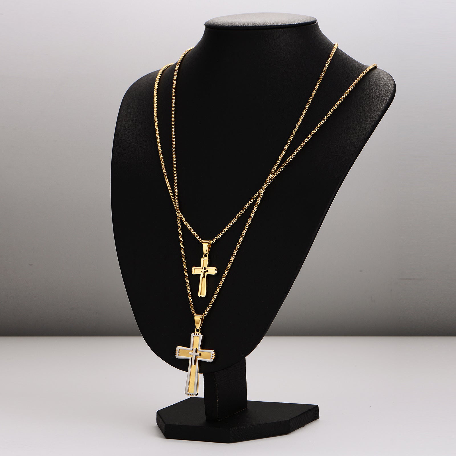 Reversible Double cross pendant