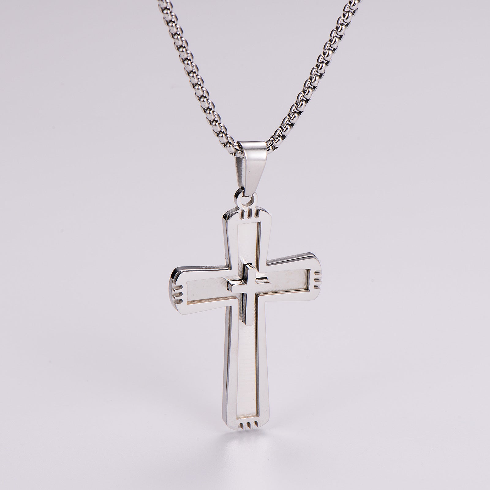 Reversible Double cross pendant