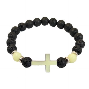 Luminous Cross Beaded Bracelet