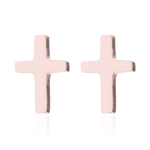 Tiny Cross Earrings