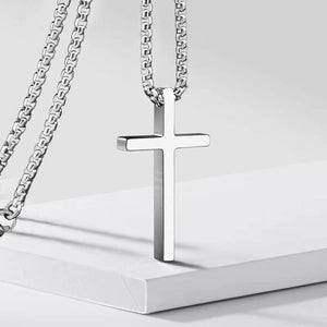 Titanium Silver Smooth Cross