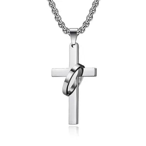 Cross With Ring necklace