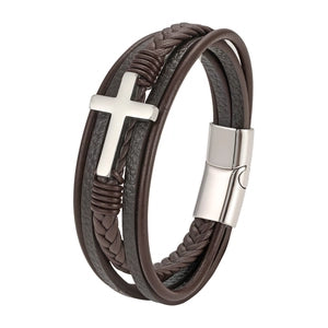 Brown Multi-layer Leather Bracelet