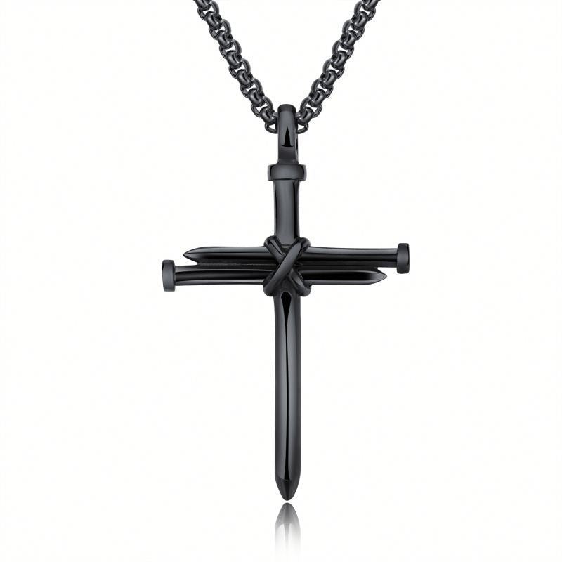 Three Nail Cross necklace