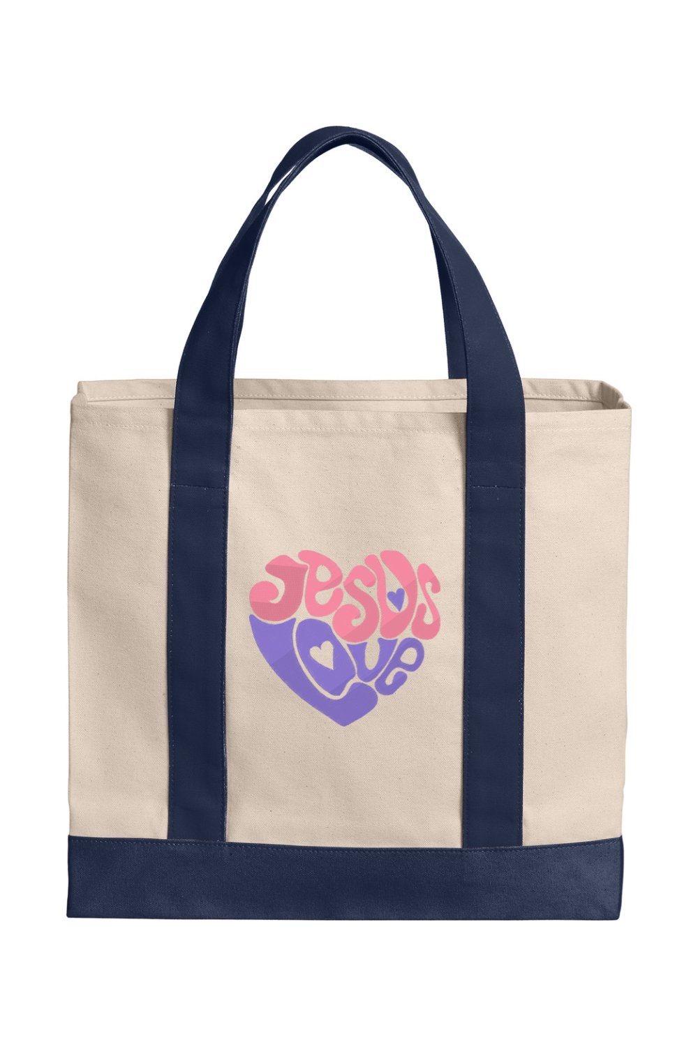 Cotton Canvas Two-Tone Tote