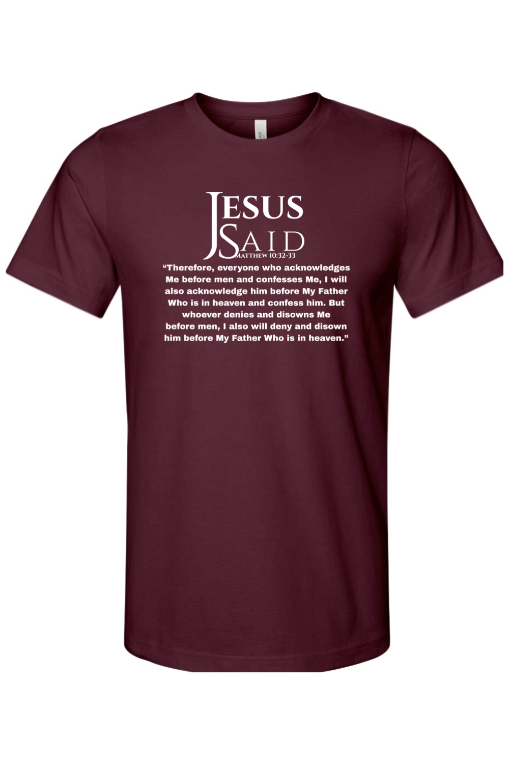 Jesus Said Matthew 10:32-33