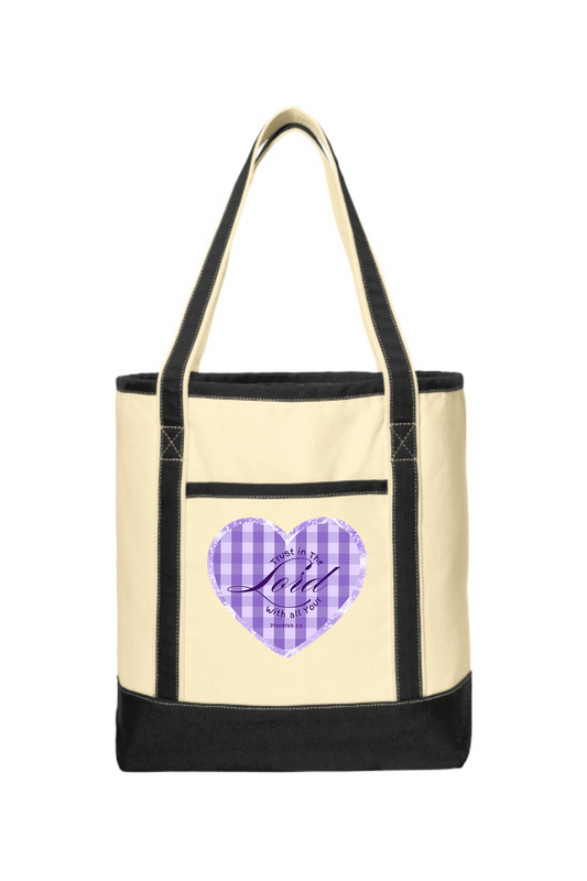 Large Cotton Canvas Boat Tote