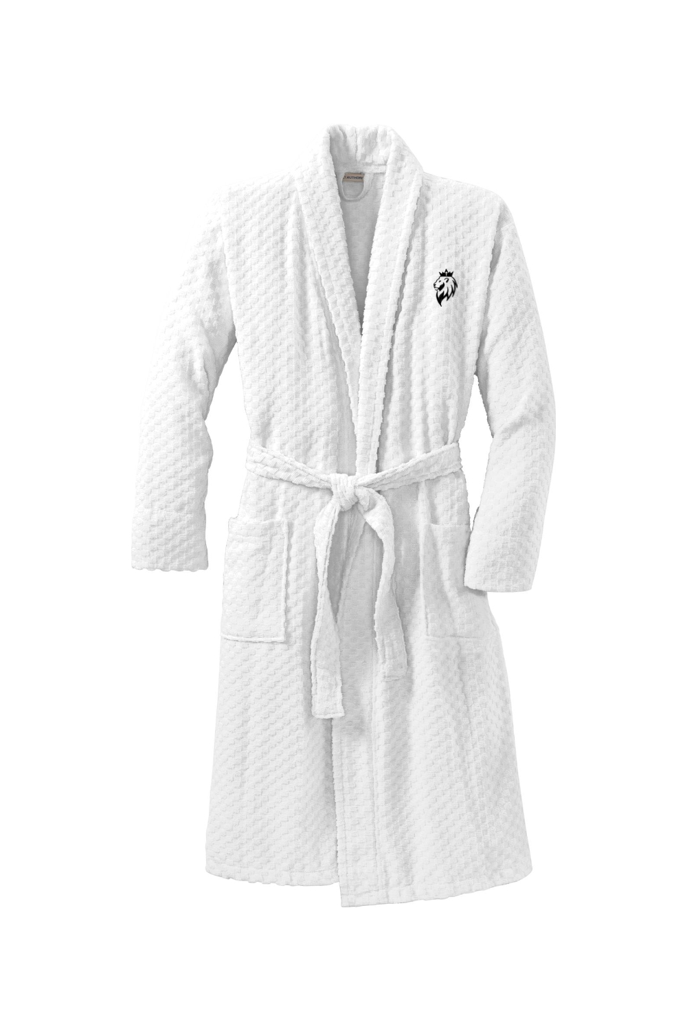 Kingdom Apparel Checkered Terry Shawl Collar Robe