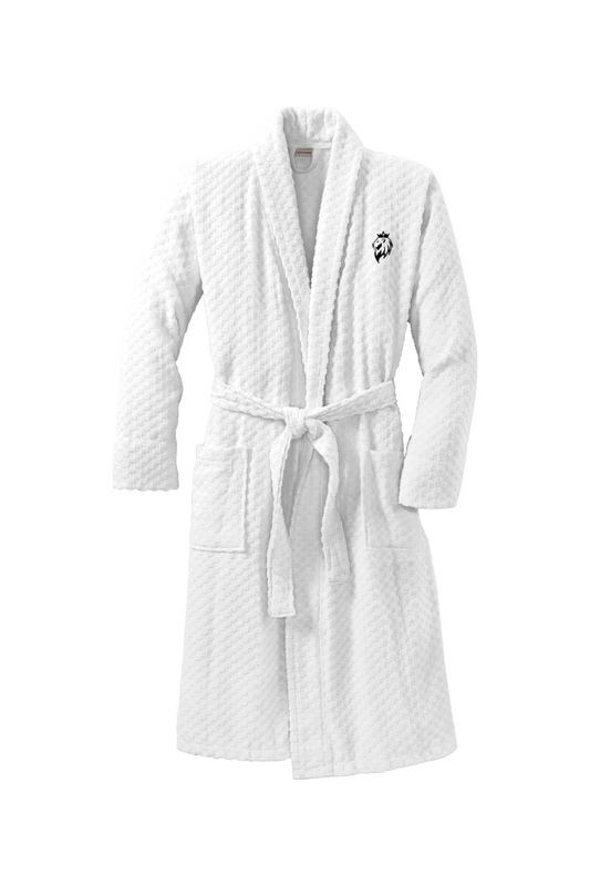 Kingdom Apparel Checkered Terry Shawl Collar Robe