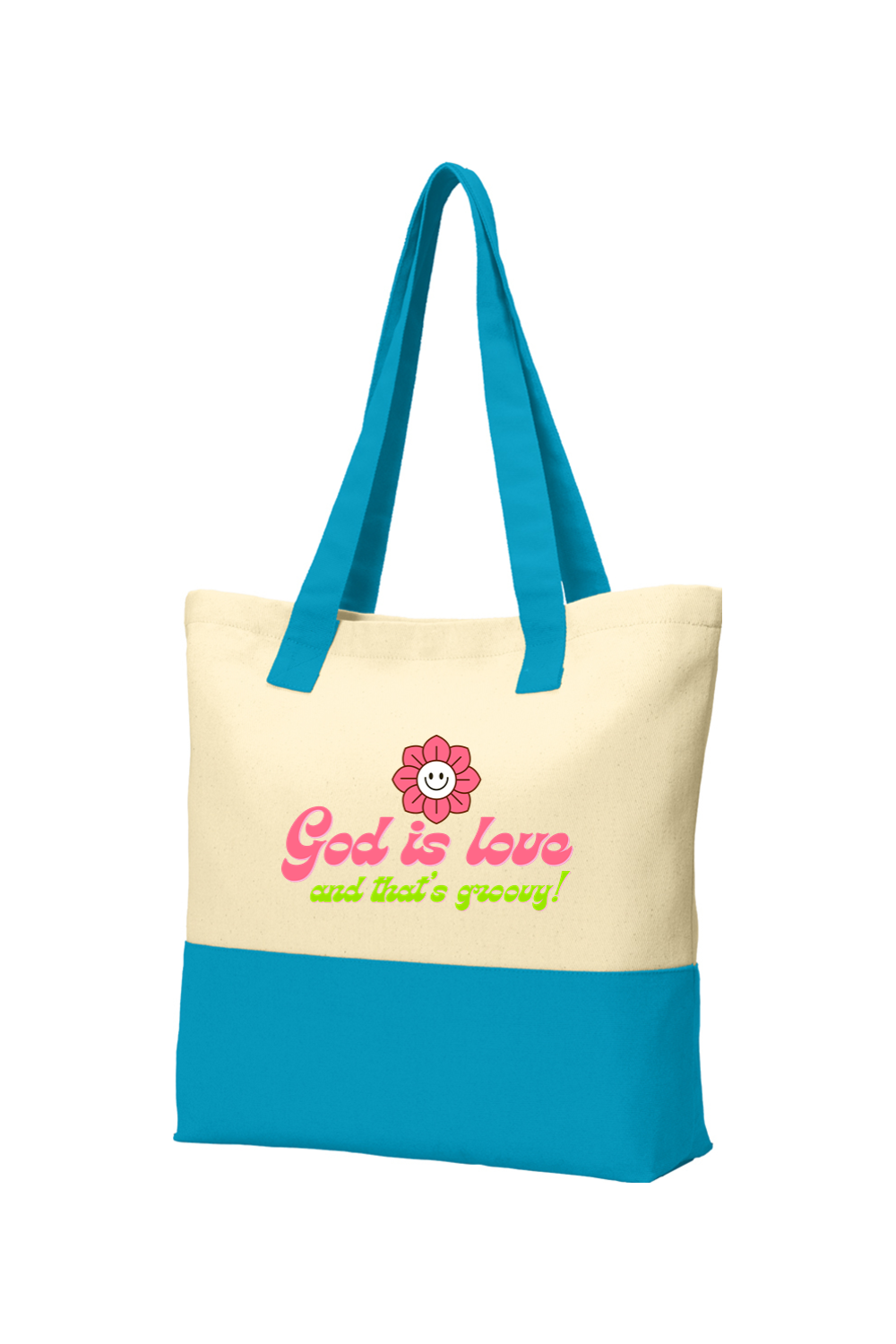 Colorblock Cotton Tote