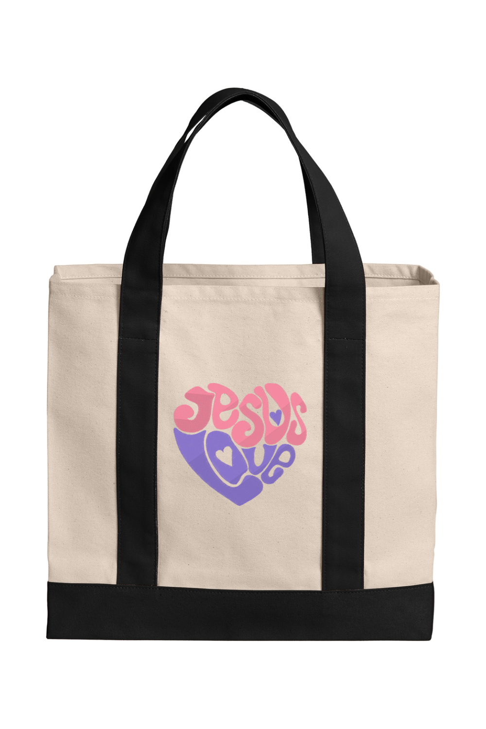 Cotton Canvas Two-Tone Tote
